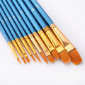 10Pcs/Set Nylon Hair Painting Brushes - Creative Serenity