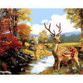 DIY Deer Paint by Numbers On Canvas - Creative Serenity