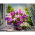 DIY Pink Flowers Paint by Numbers On Canvas - Creative Serenity