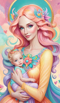 DIY A Mothers Love Paint By Numbers Oil Painting