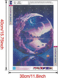 DIY Moon & Sea Diamond Art Painting 30x40cm - Creative Serenity