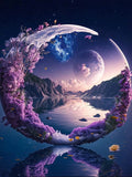 DIY Moon & Sea Diamond Art Painting 30x40cm - Creative Serenity