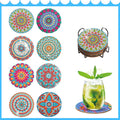 8 Pack - DIY Mandala Diamond Art Coasters - Creative Serenity