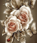 DIY Roses 5D Diamond Art Painting 30x40cm - Creative Serenity