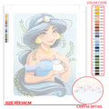 DIY Jasmine Oil Painting By Numbers Princess - Creative Serenity