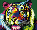 DIY Rainbow Tiger Diamond Art Painting Animals - Creative Serenity