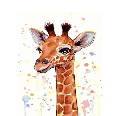 DIY Giraffe Acrylic Painting By Numbers Animals - Creative Serenity