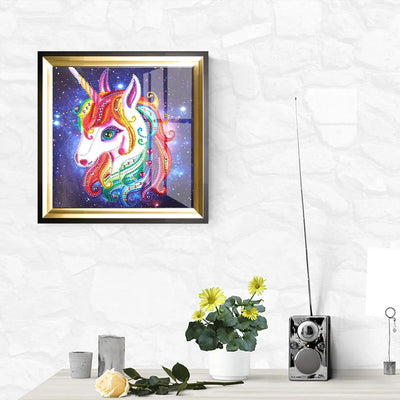 5D Unicorn DIY Special Shaped Diamond Art Painting 25x25cm - Creative Serenity