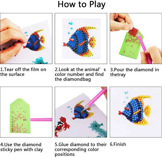 DIY Kids Birthday Diamond Art Stickers - Creative Serenity