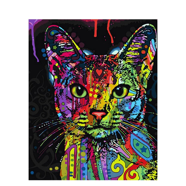 DIY Cat Digital Painting By Numbers Animal Art - Creative Serenity