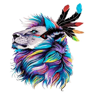 DIY Lion Acrylic Painting By Numbers Animals - Creative Serenity