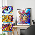 5D Owl DIY Special Shaped Diamond Art Painting 25x25cm - Creative Serenity