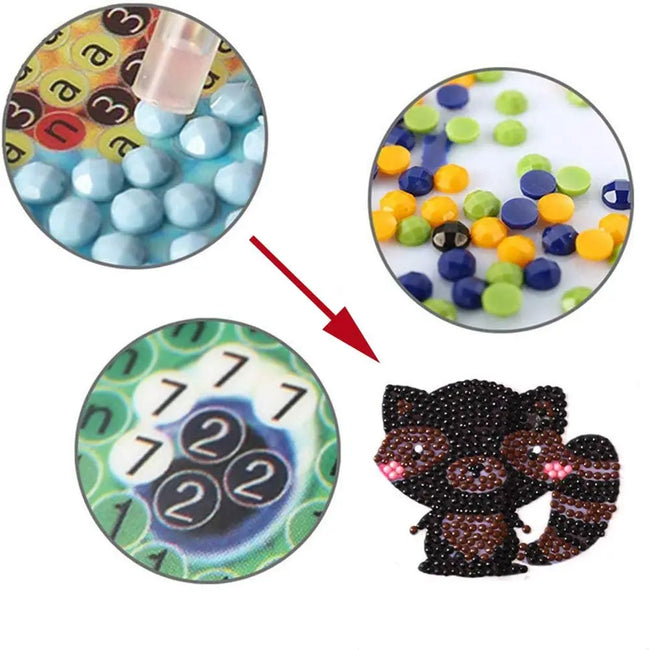 DIY Kids Fast Food Diamond Art Stickers - Creative Serenity