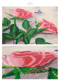 DIY Pink Roses Flowers 5D Diamond Art Painting 30x40cm - Creative Serenity