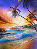 DIY Beach & Palm Trees Acrylic Painting By Numbers - Creative Serenity