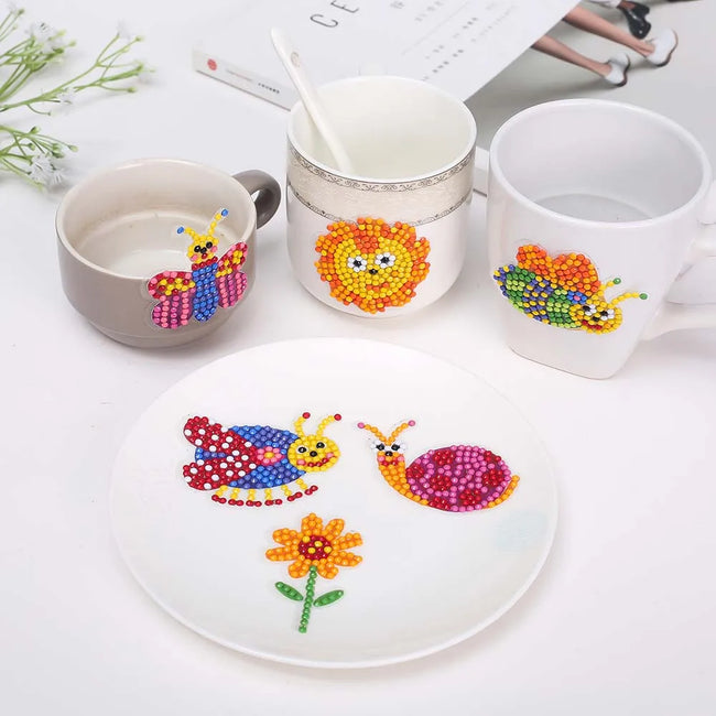 DIY Kids Fast Food Diamond Art Stickers - Creative Serenity