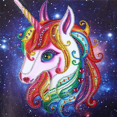 5D Unicorn DIY Special Shaped Diamond Art Painting 25x25cm - Creative Serenity