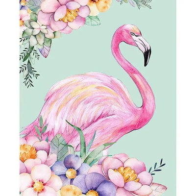 DIY Flamingo Painting By Numbers Art - Creative Serenity