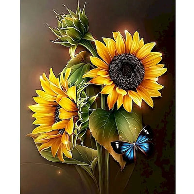 DIY Sunflowers Painting By Numbers Art - Creative Serenity