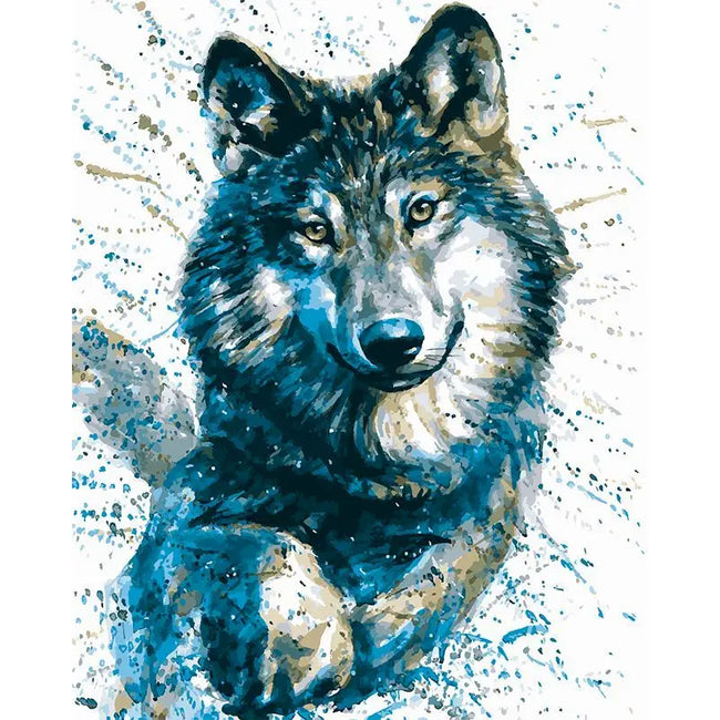 DIY Wolf Acrylic Painting By Numbers Animals - Creative Serenity