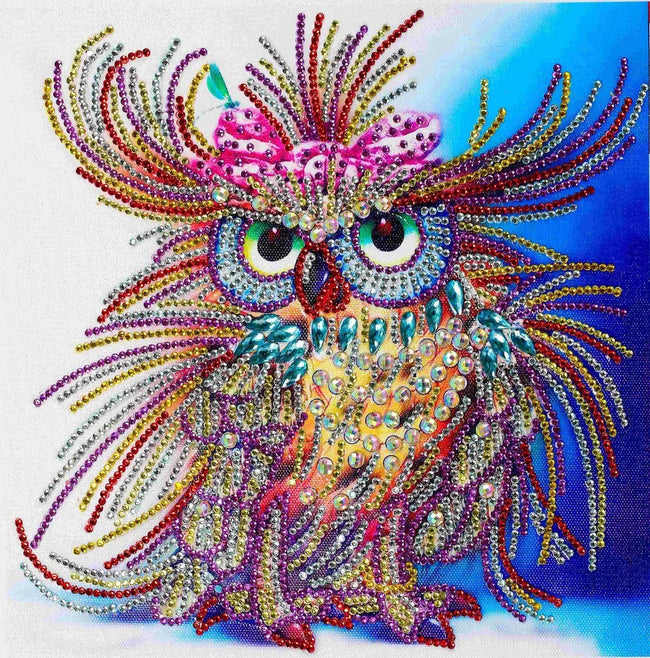 5D Owl DIY Special Shaped Diamond Art Painting 25x25cm - Creative Serenity