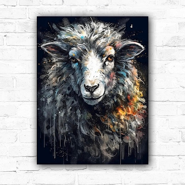 5D Sheep DIY Diamond Art Painting Animals 30x40cm - Creative Serenity