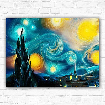 5D Starry Night Van Gogh Diamond Art Painting - Creative Serenity