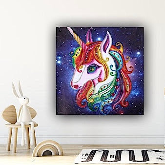 5D Unicorn DIY Special Shaped Diamond Art Painting 25x25cm - Creative Serenity