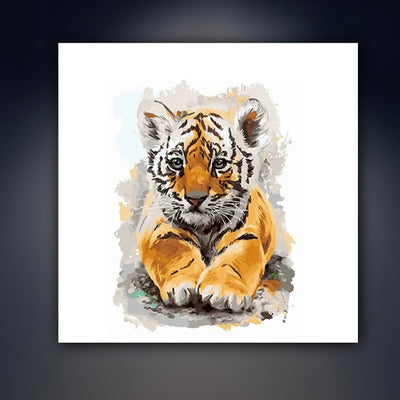 DIY Baby Tiger Acrylic Painting By Numbers Animals - Creative Serenity