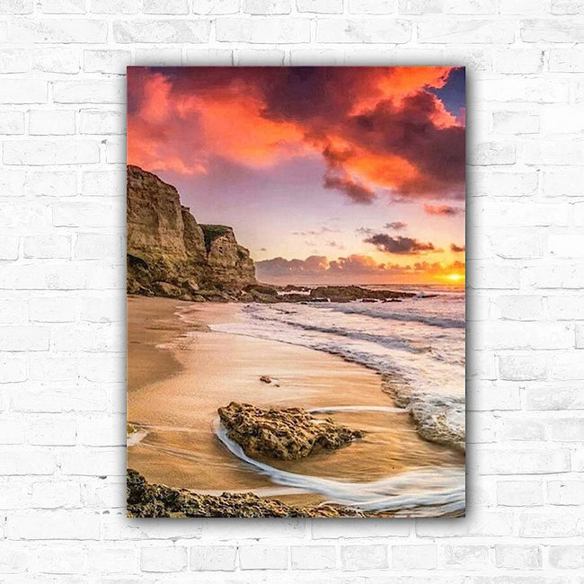 DIY Beach Acrylic Painting By Numbers - Creative Serenity