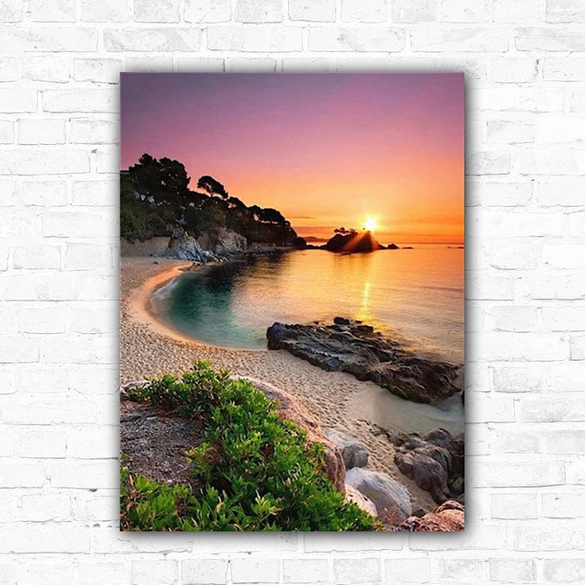 DIY Beach Acrylic Painting By Numbers - Creative Serenity