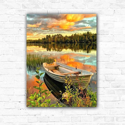 DIY Boat Acrylic Painting By Numbers - Creative Serenity