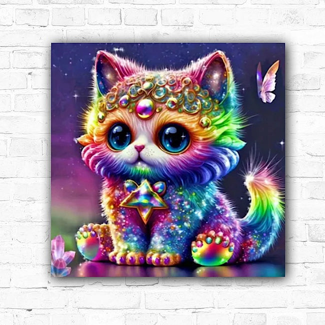 DIY Cat Diamond Art Painting Kit 20x20cm - Creative Serenity