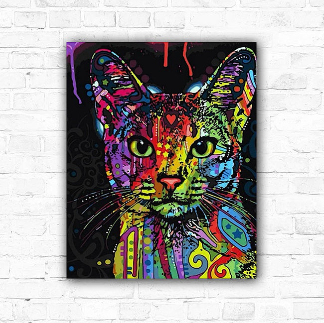 DIY Cat Digital Painting By Numbers Animal Art - Creative Serenity