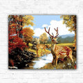 DIY Deer Paint by Numbers On Canvas - Creative Serenity
