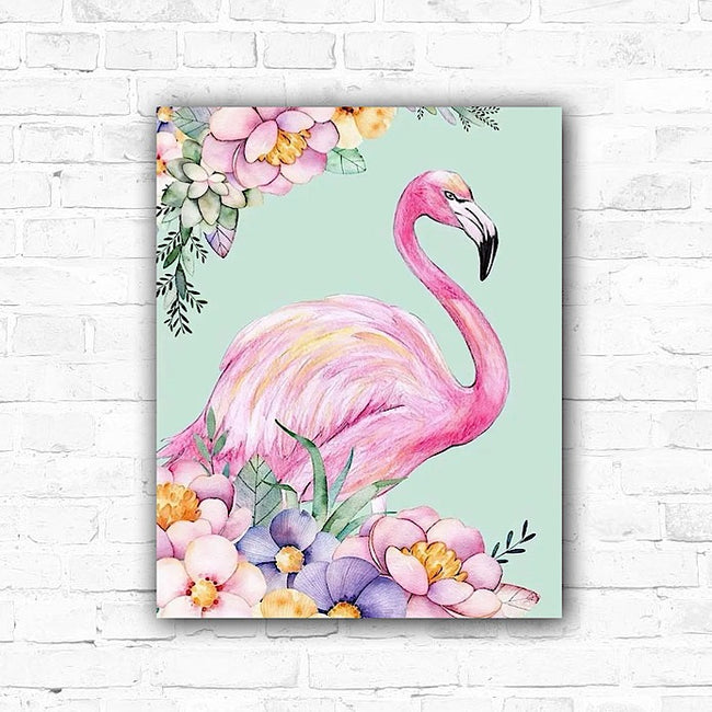 DIY Flamingo Painting By Numbers Art - Creative Serenity