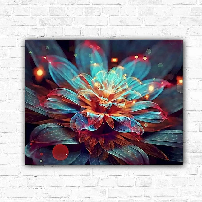 DIY Flower Painting By Numbers Art - Creative Serenity