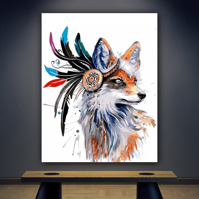 DIY Fox Acrylic Painting By Numbers Animals - Creative Serenity
