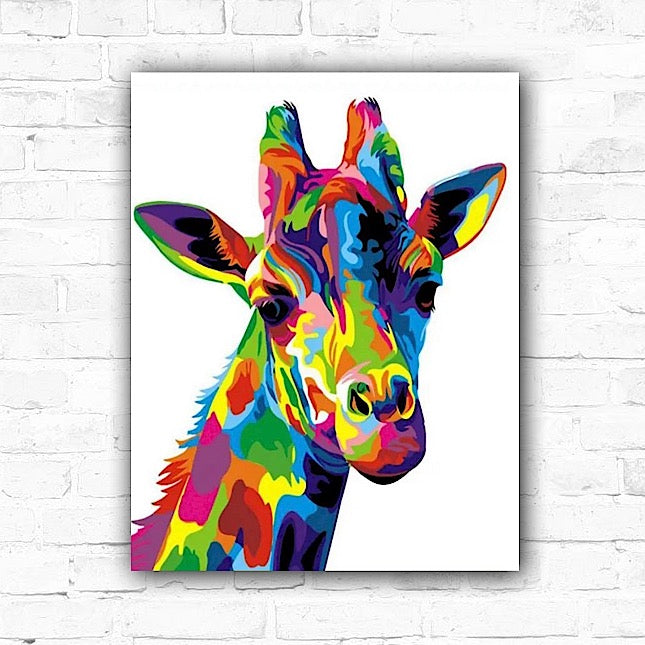 DIY Giraffe Acrylic Painting By Numbers Animals - Creative Serenity