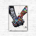 DIY Graffiti Holding Hands Painting By Numbers Art - Creative Serenity