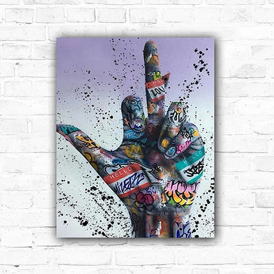 DIY Graffiti Middle Finger Painting By Numbers Art - Creative Serenity