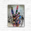 DIY Graffiti Peace Sign Painting By Numbers Art - Creative Serenity