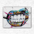 DIY Graffiti Teeth Painting By Numbers Art - Creative Serenity