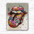 DIY Graffiti Tongue Painting By Numbers Art - Creative Serenity