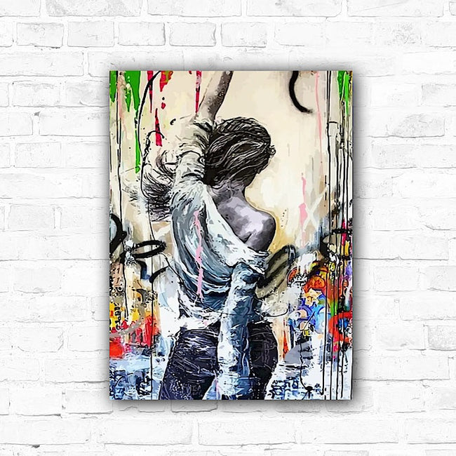DIY Graffiti Woman Painting By Numbers Art - Creative Serenity