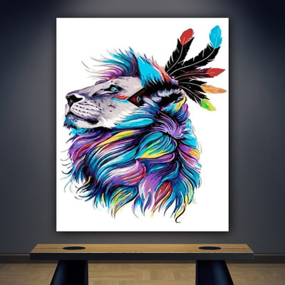 DIY Lion Acrylic Painting By Numbers Animals - Creative Serenity
