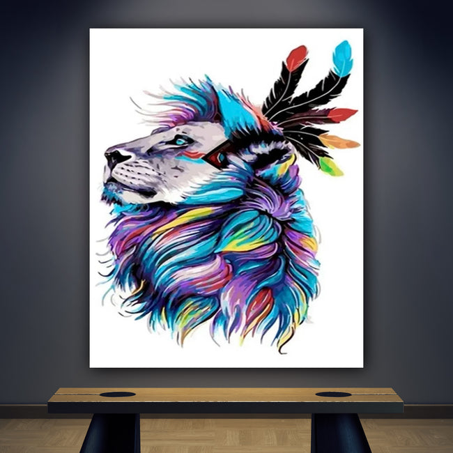DIY Lion Acrylic Painting By Numbers Animals - Creative Serenity