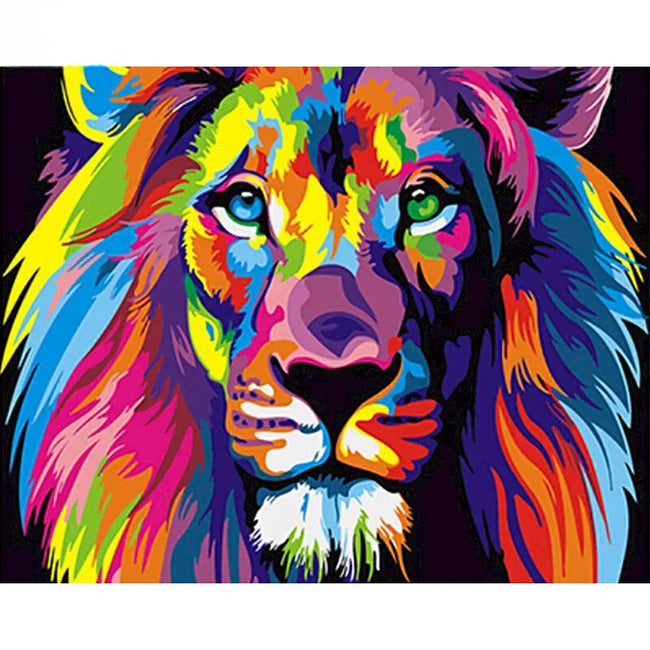 DIY Lion Digital Painting By Numbers Animal Art - Creative Serenity