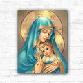 DIY Mary & Baby Jesus Oil Painting By Numbers Art - Creative Serenity