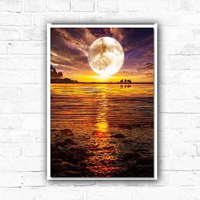 DIY Moon 5D Diamond Painting - Creative Serenity